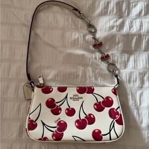 Coach Nolita 19 Cherry Print White Shoulder Bag